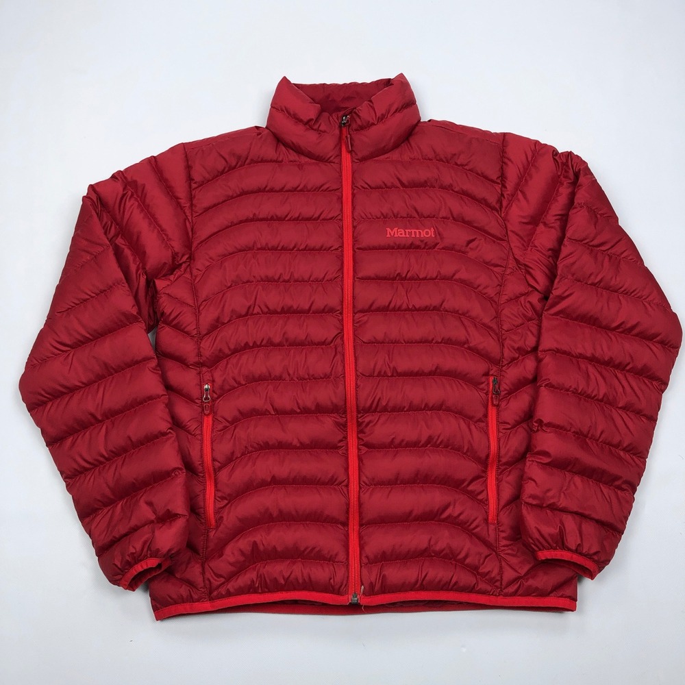 Marmot Tullus Insulated Puffer Jacket Mens Medium Red 600 Down